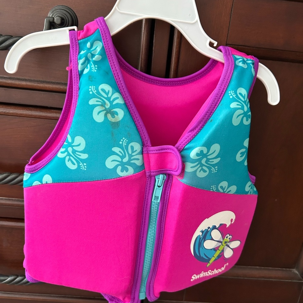 Pink and Blue Kids Swim Vest